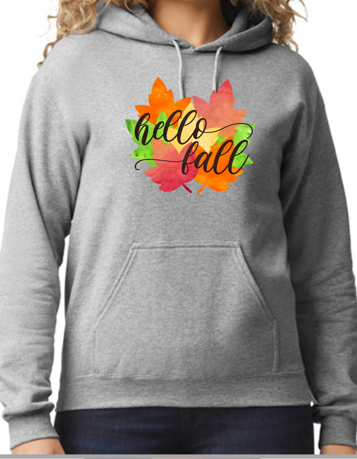 Hello Fall Leaves Hoodie