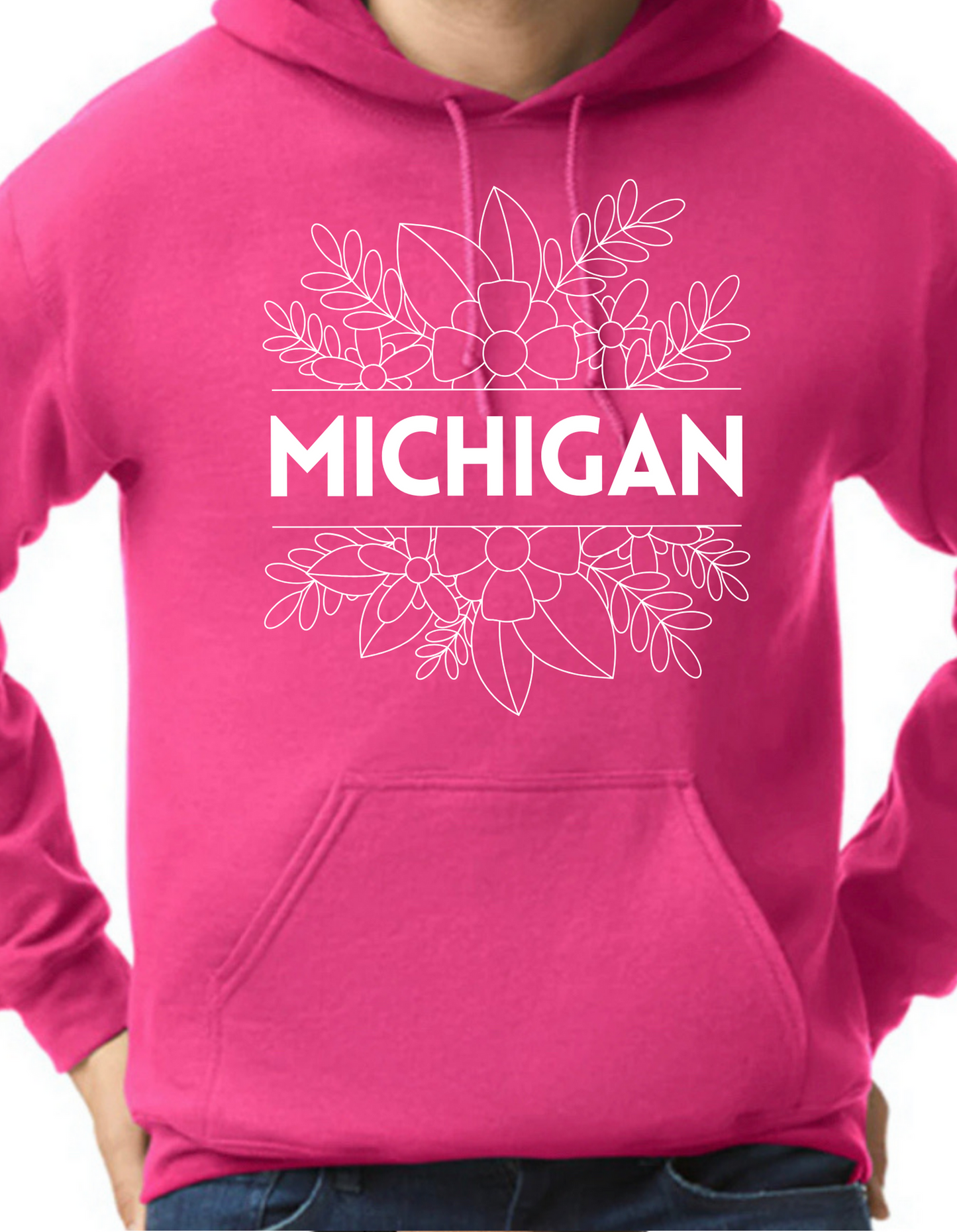 Floral Michigan Hoodie