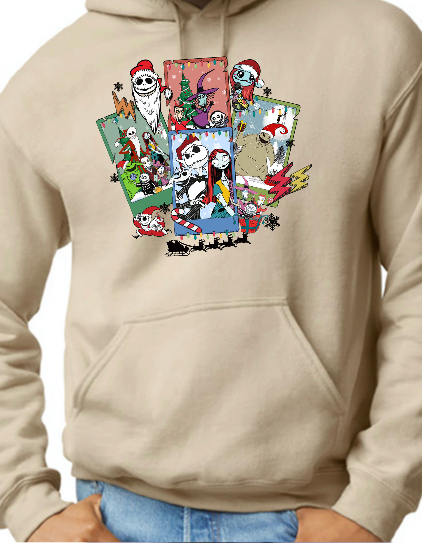 Nightmare Before Christmas Collage Hoodie