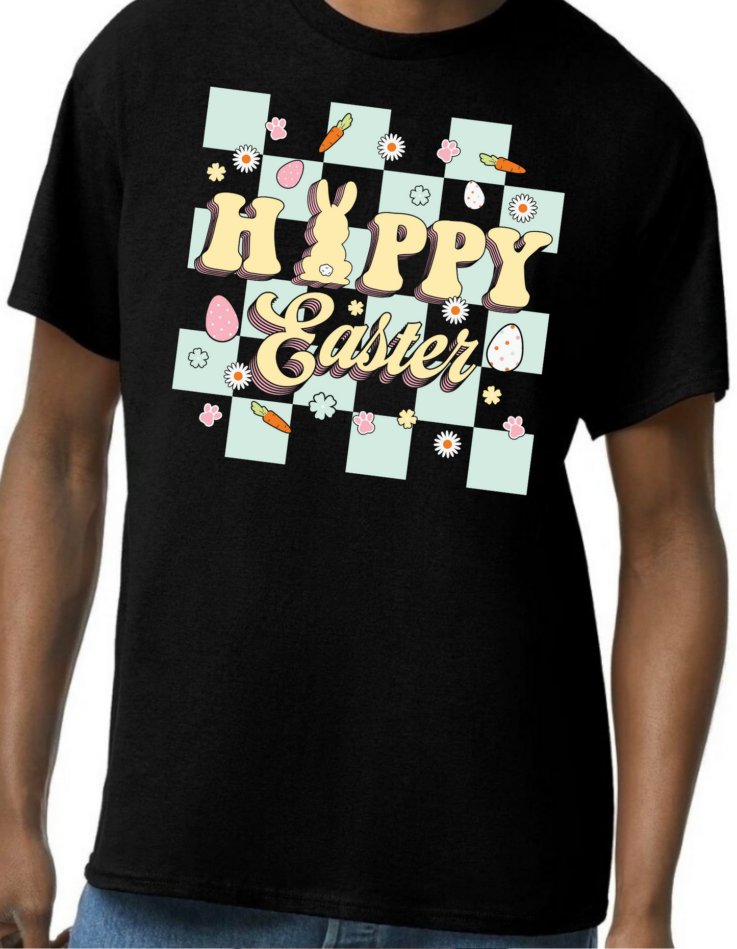 Retro Happy Easter Graphic Tee