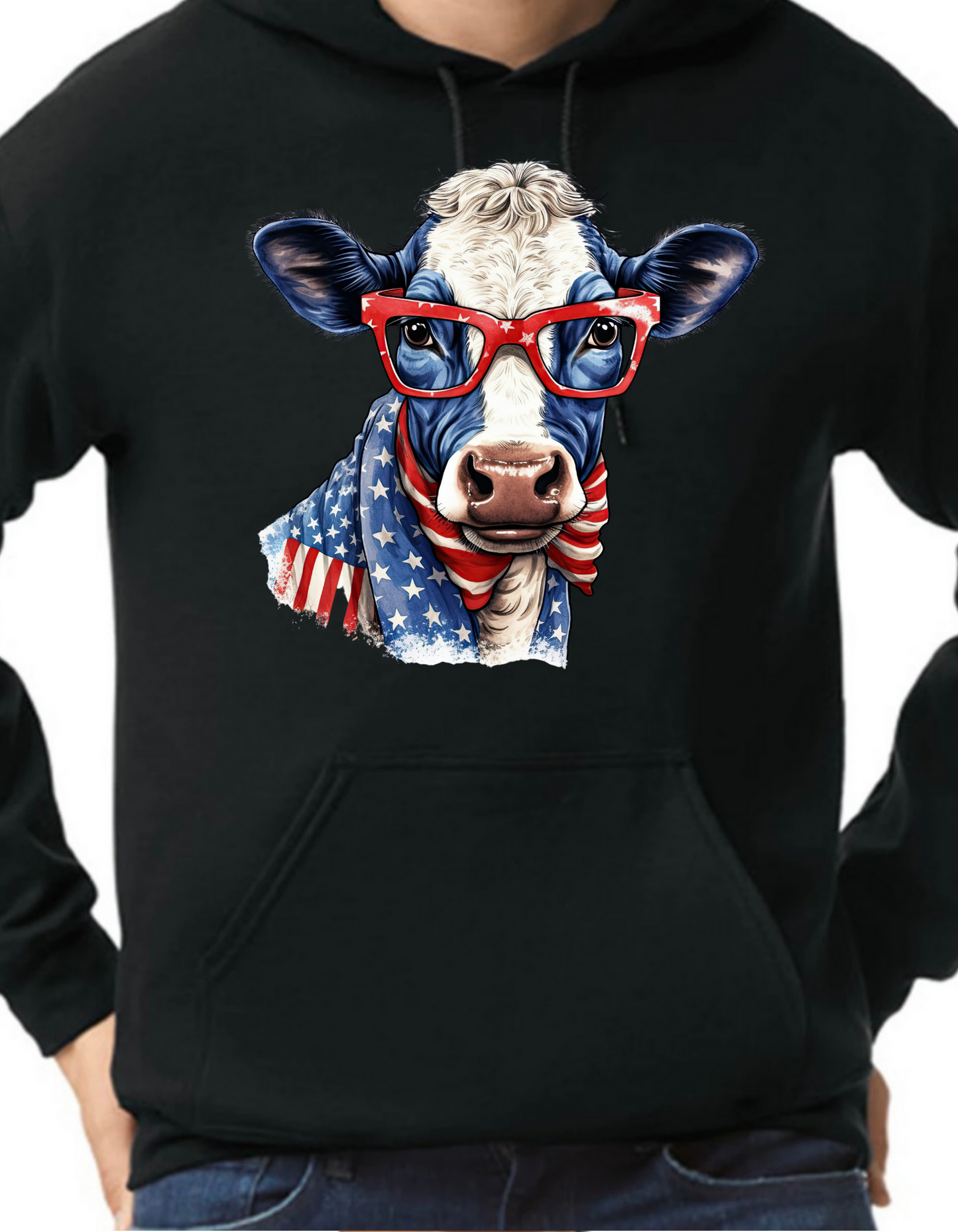 Patriotic Cow Hoodie