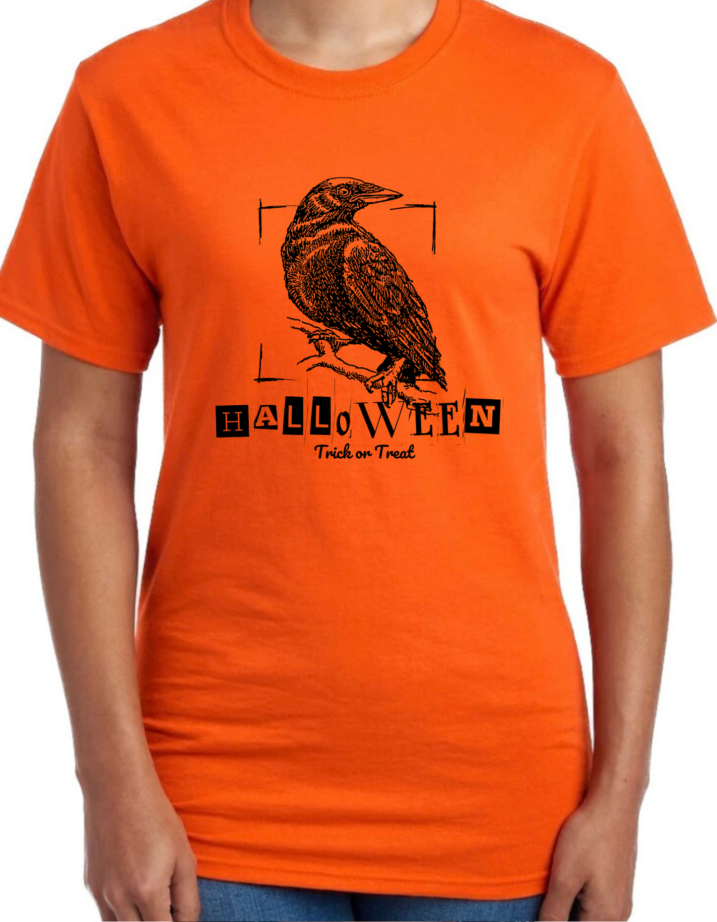 Halloween Crow Graphic Tee