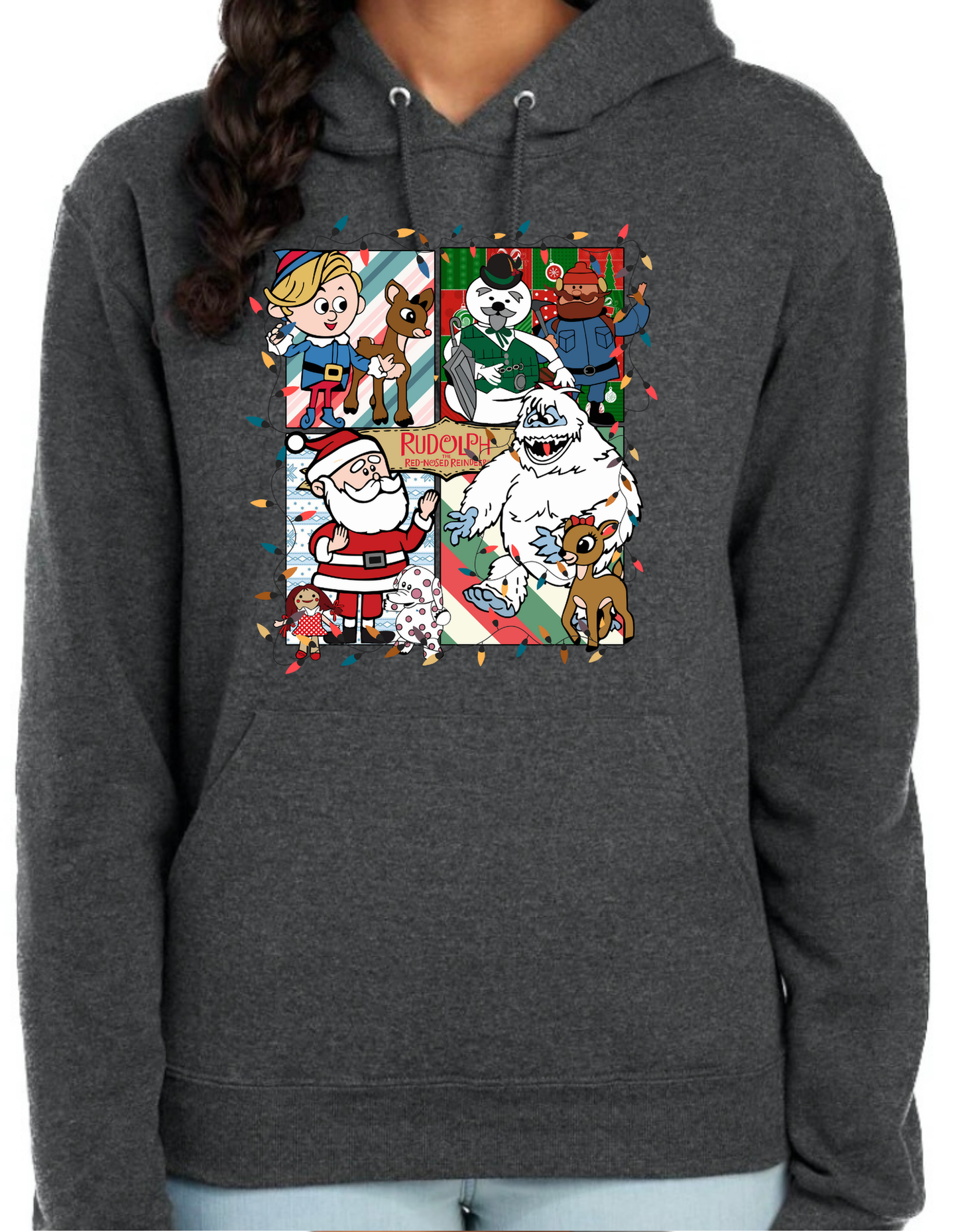 Rudolph the Red Nosed Reindeer Characters Hoodie