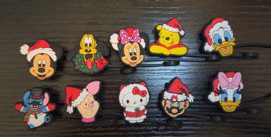 Christmas Character Straw Covers