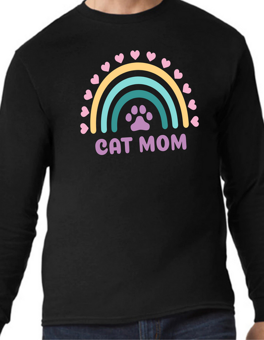 Cat Mom Rainbow Longsleeve