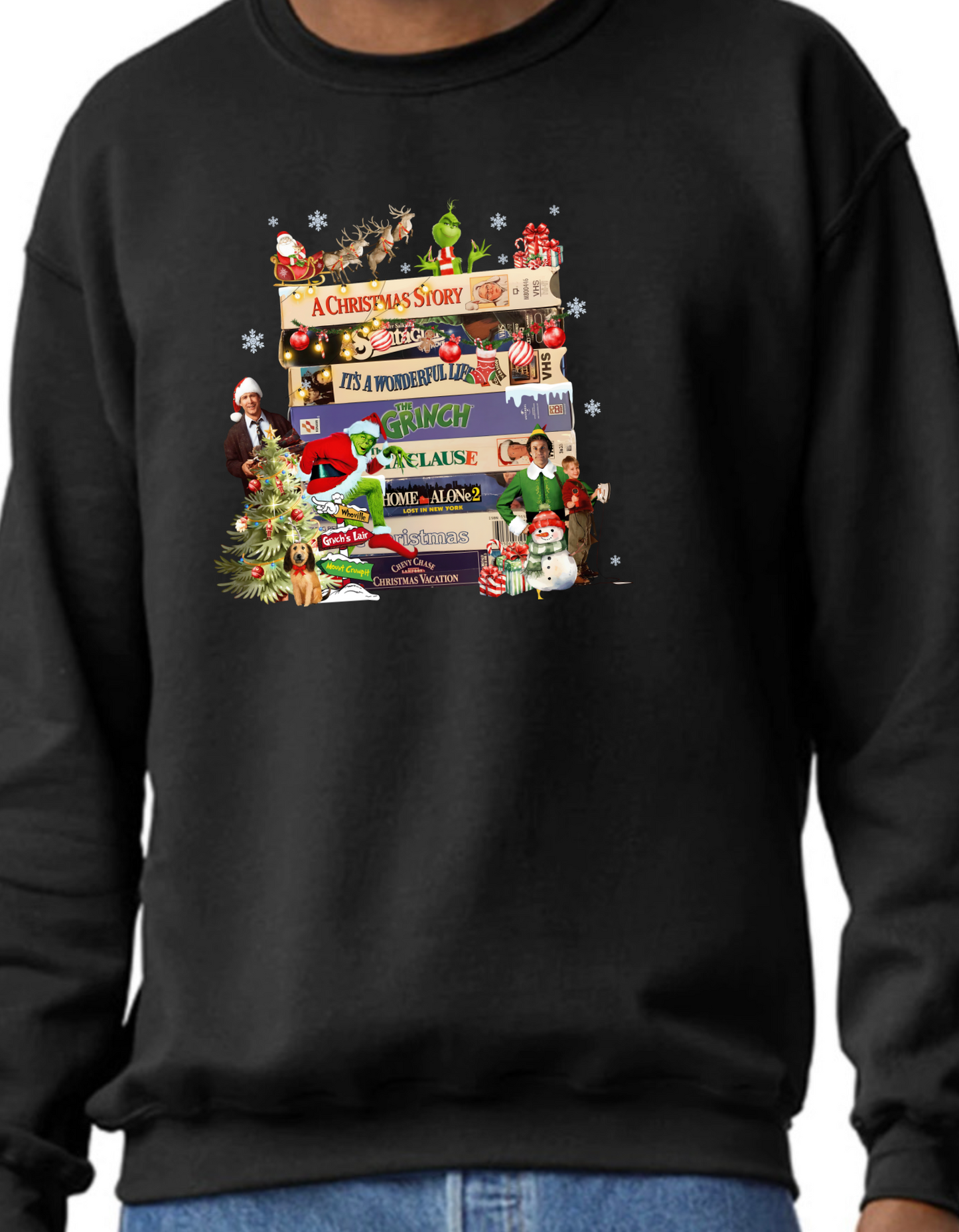 Christmas VHS Movies Crewneck