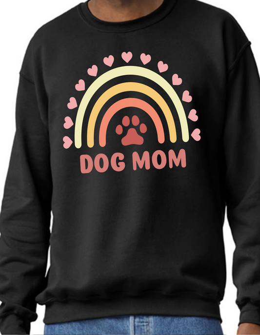Dog Mom Rainbow Crewneck
