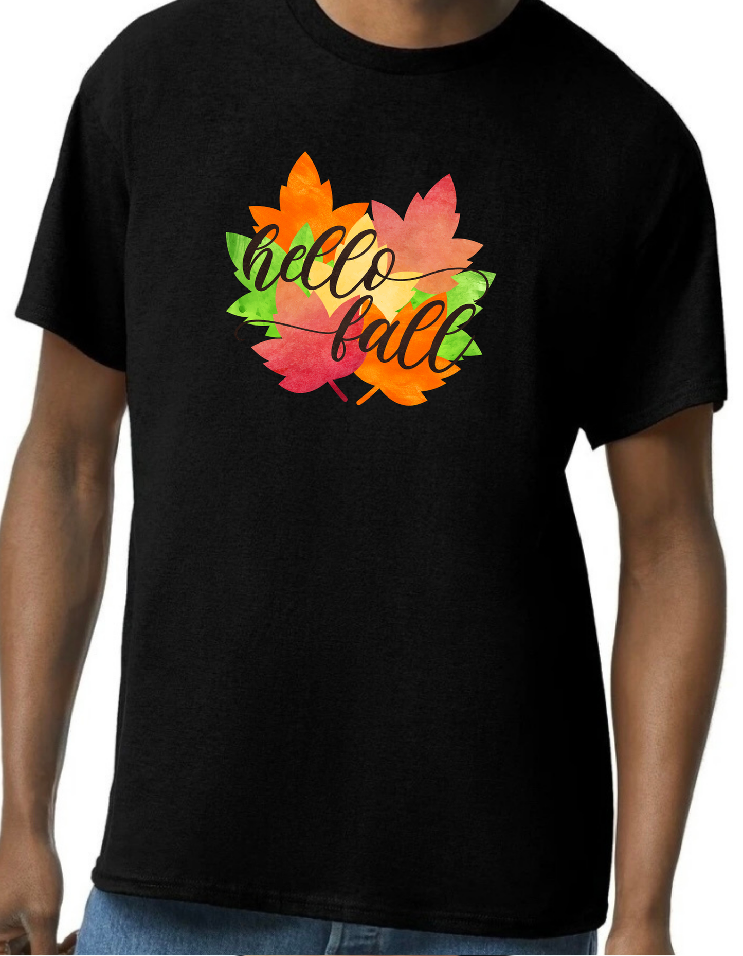 Hello Fall Leaves Graphic Tee