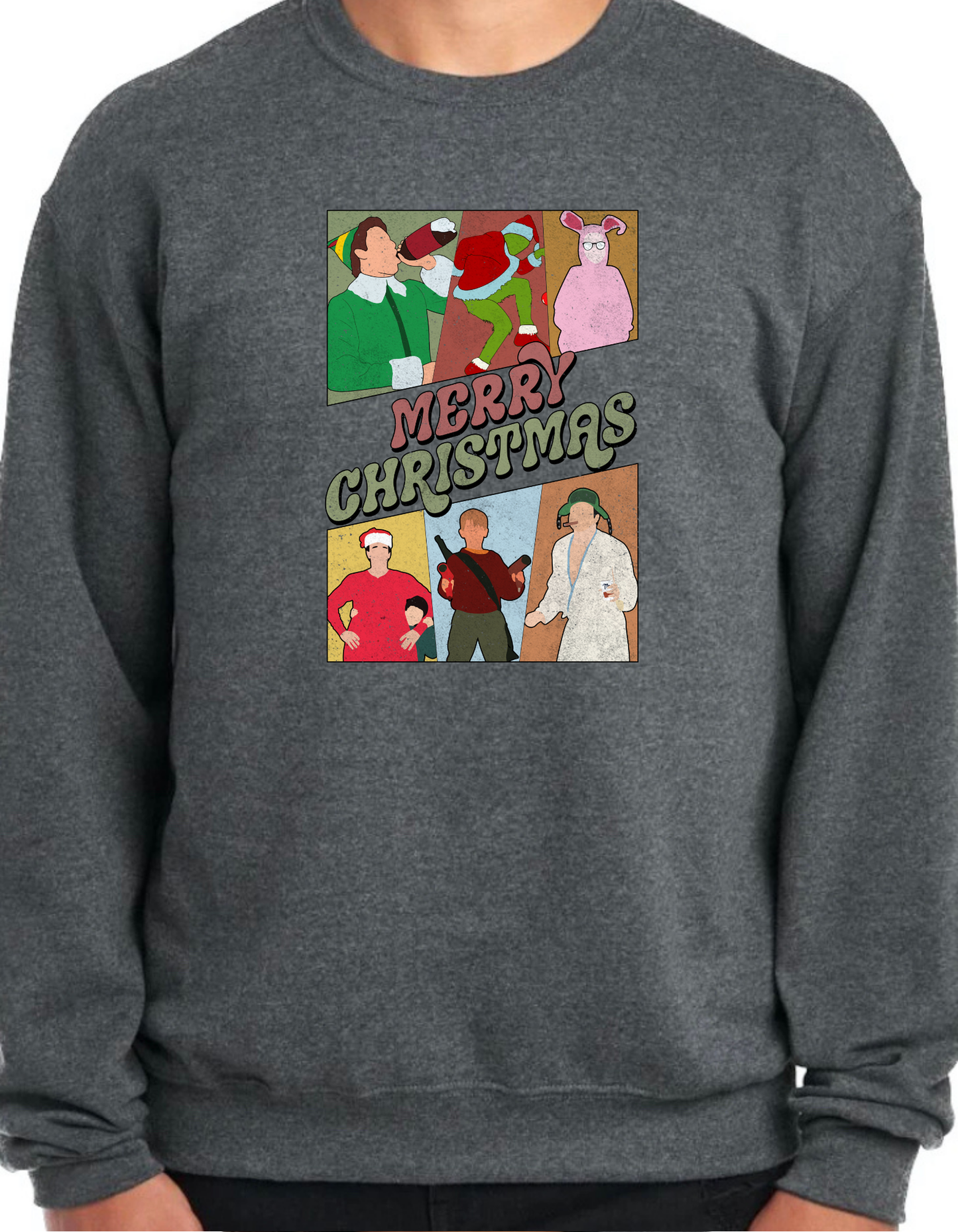 Merry Christmas Characters Crewneck