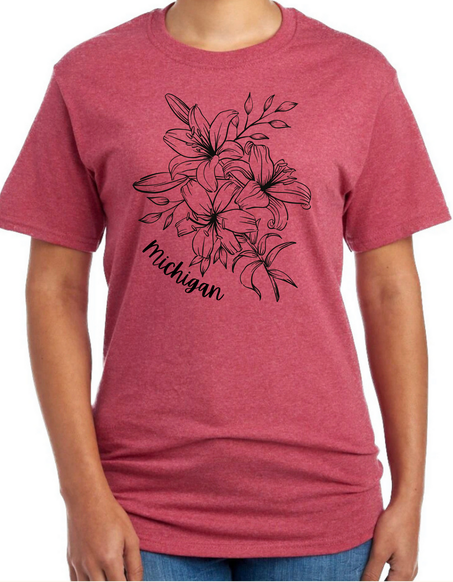 Michigan Hibiscus Graphic Tee