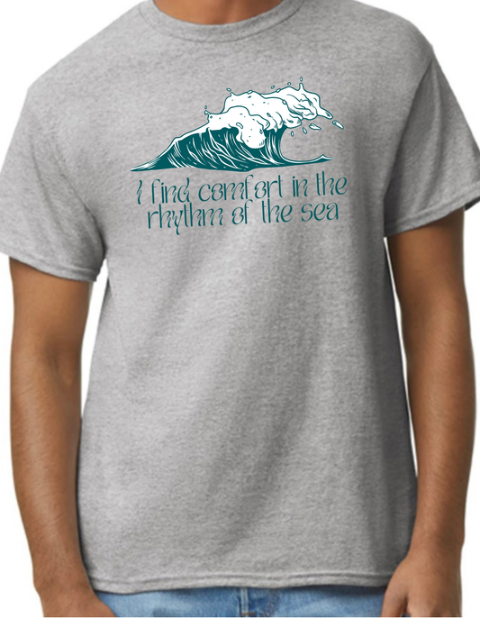 I find Comfort in the Rhythm of the Sea Graphic Tee