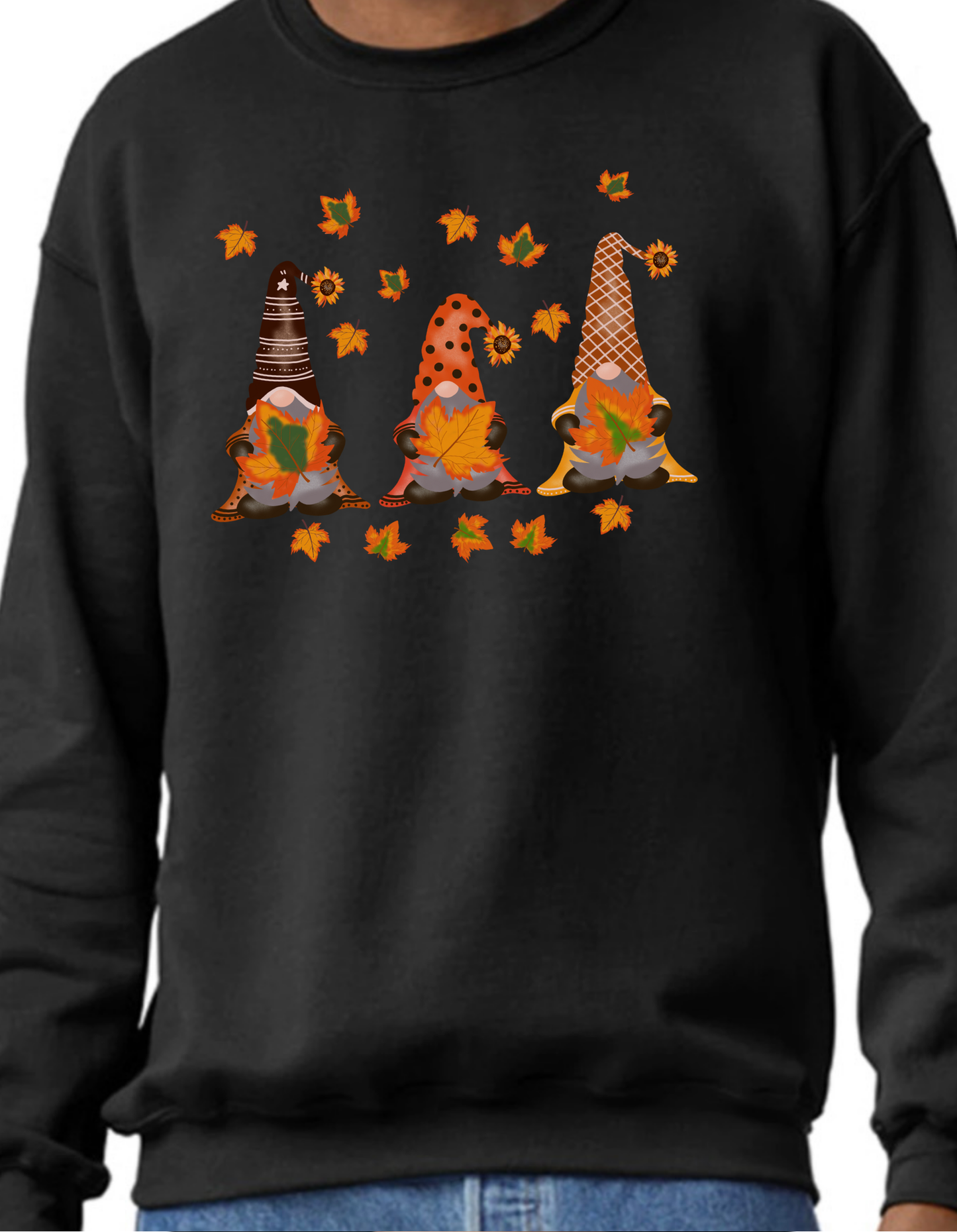 Fall Gnome Leaves Crewneck