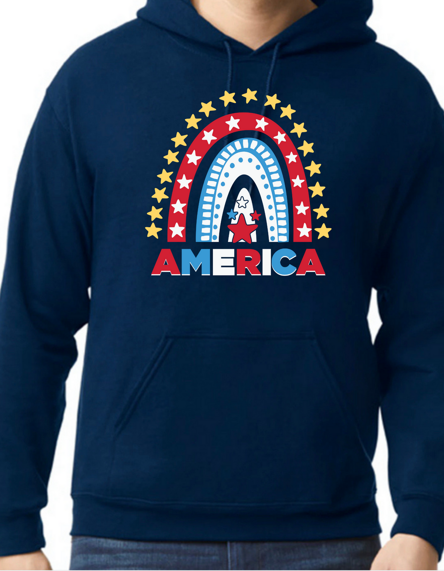 America Rainbow Hoodie