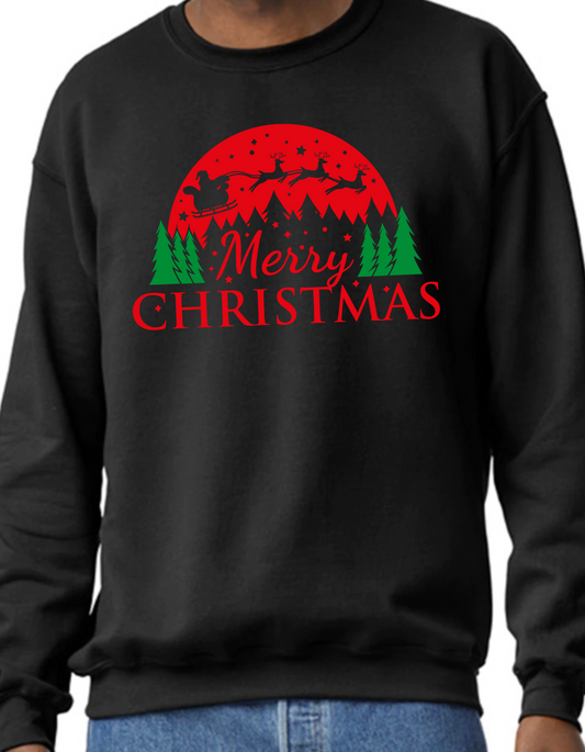 Merry Christmas Sleigh Crewneck