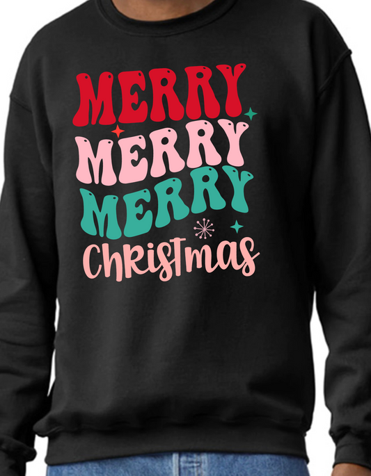 Merry Merry Merry Christmas Crewneck