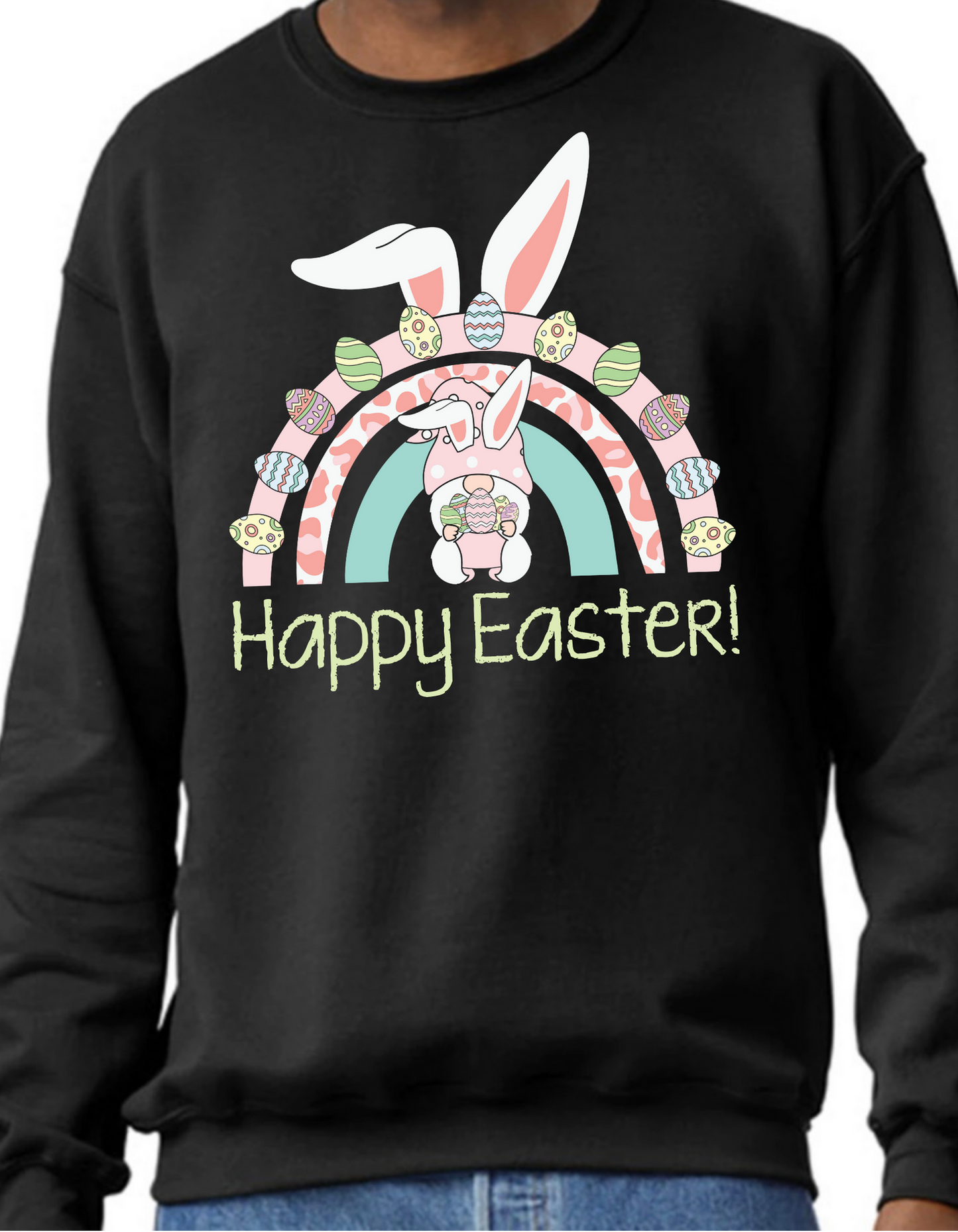 Easter Gnome Rainbow Crewneck