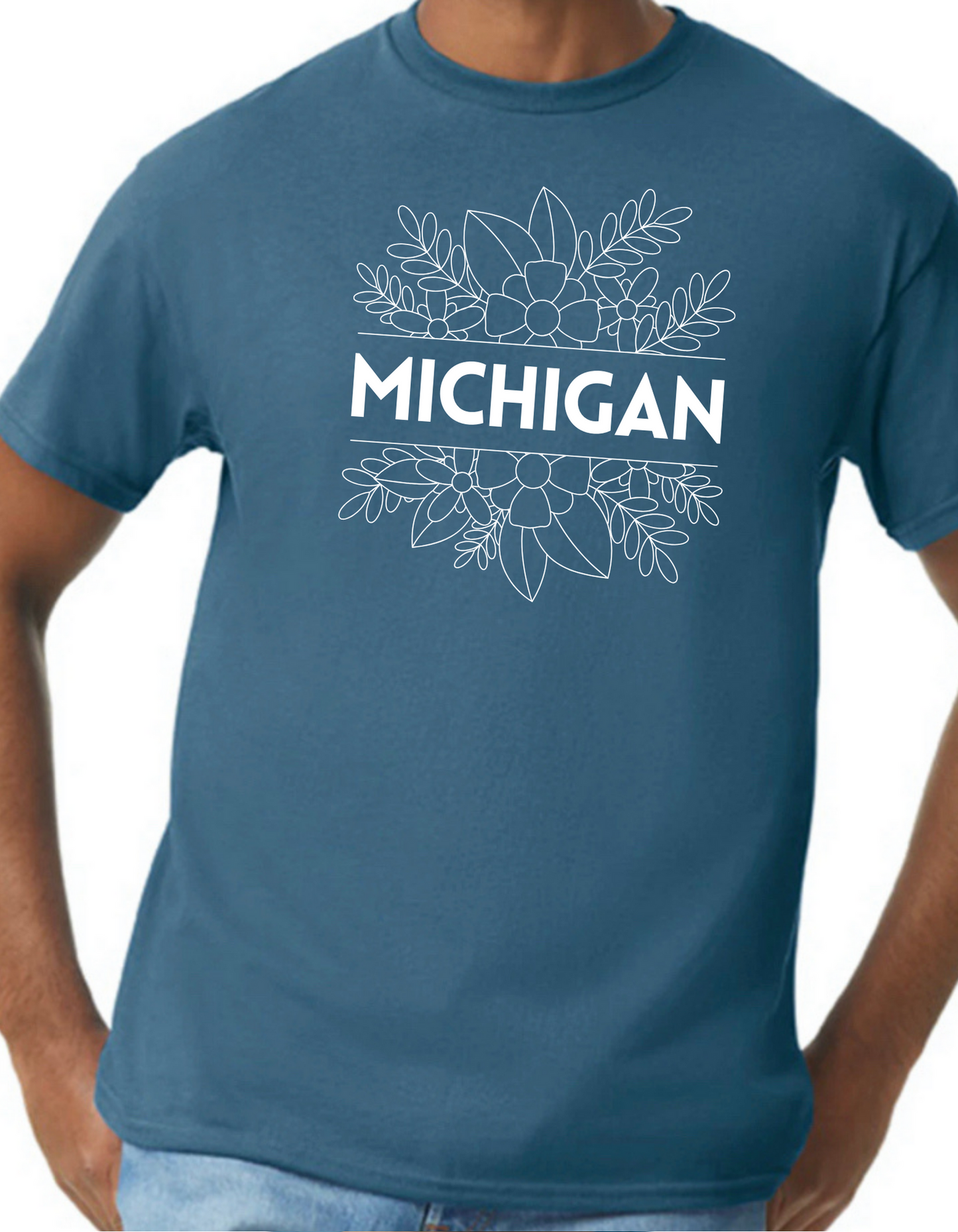 Floral Michigan Graphic Tee