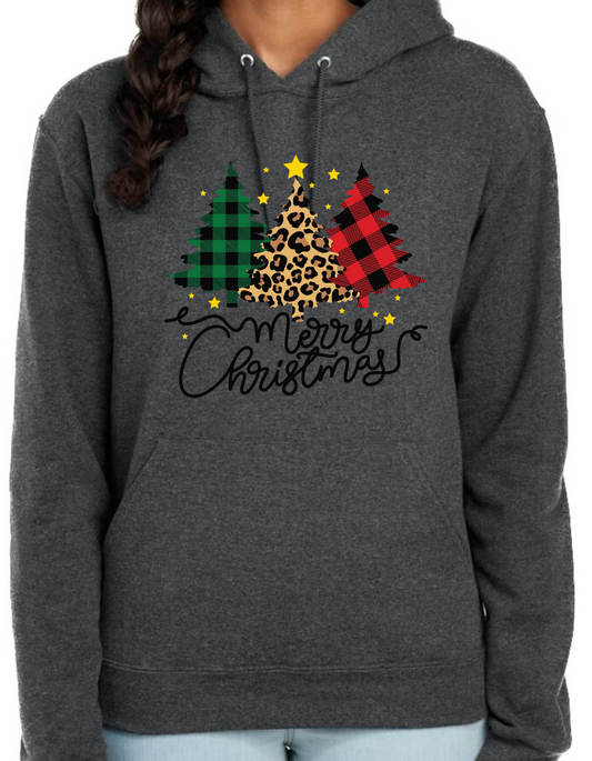 Plaid Christmas Trees Hoodie