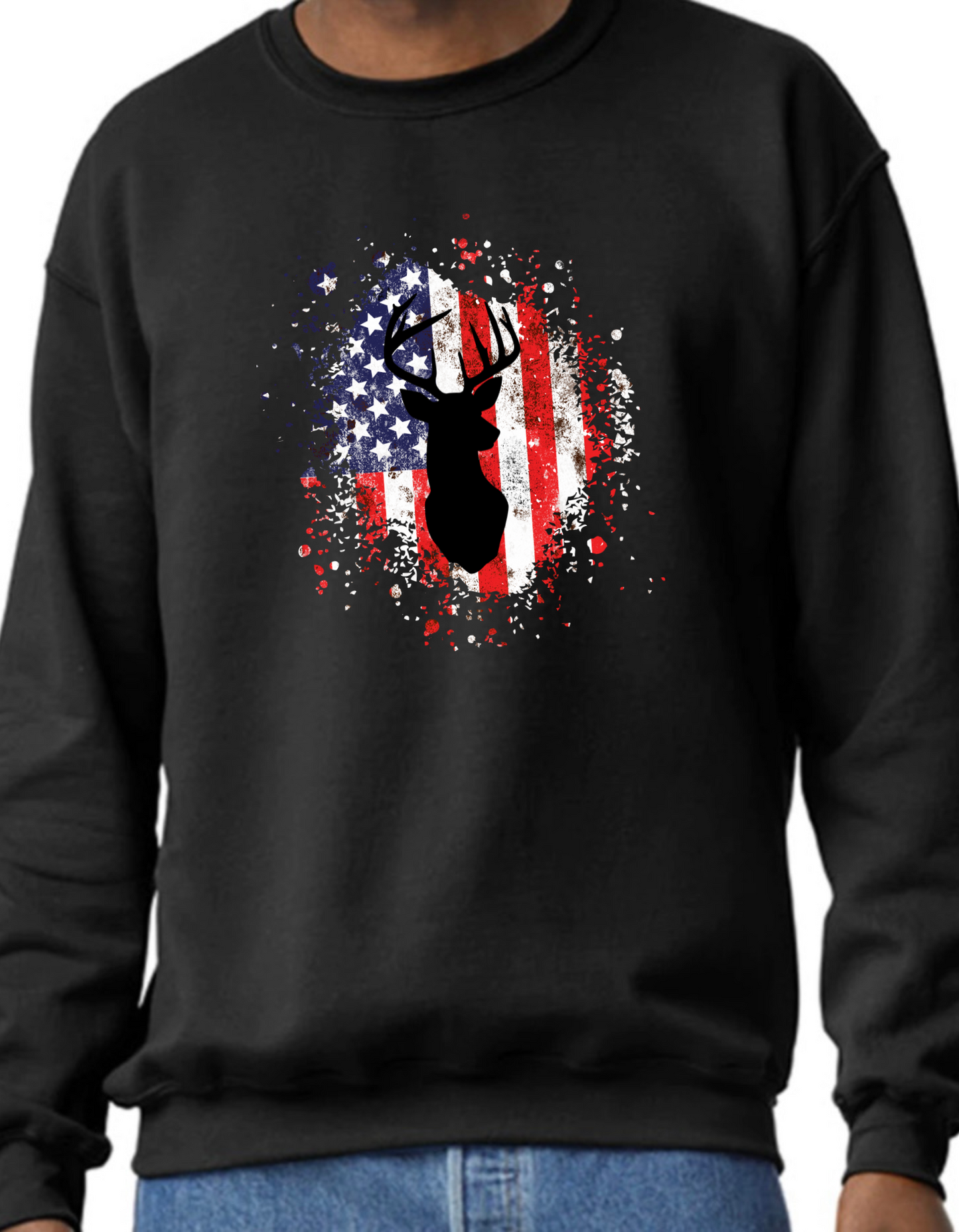 US Deer Flag Crewneck