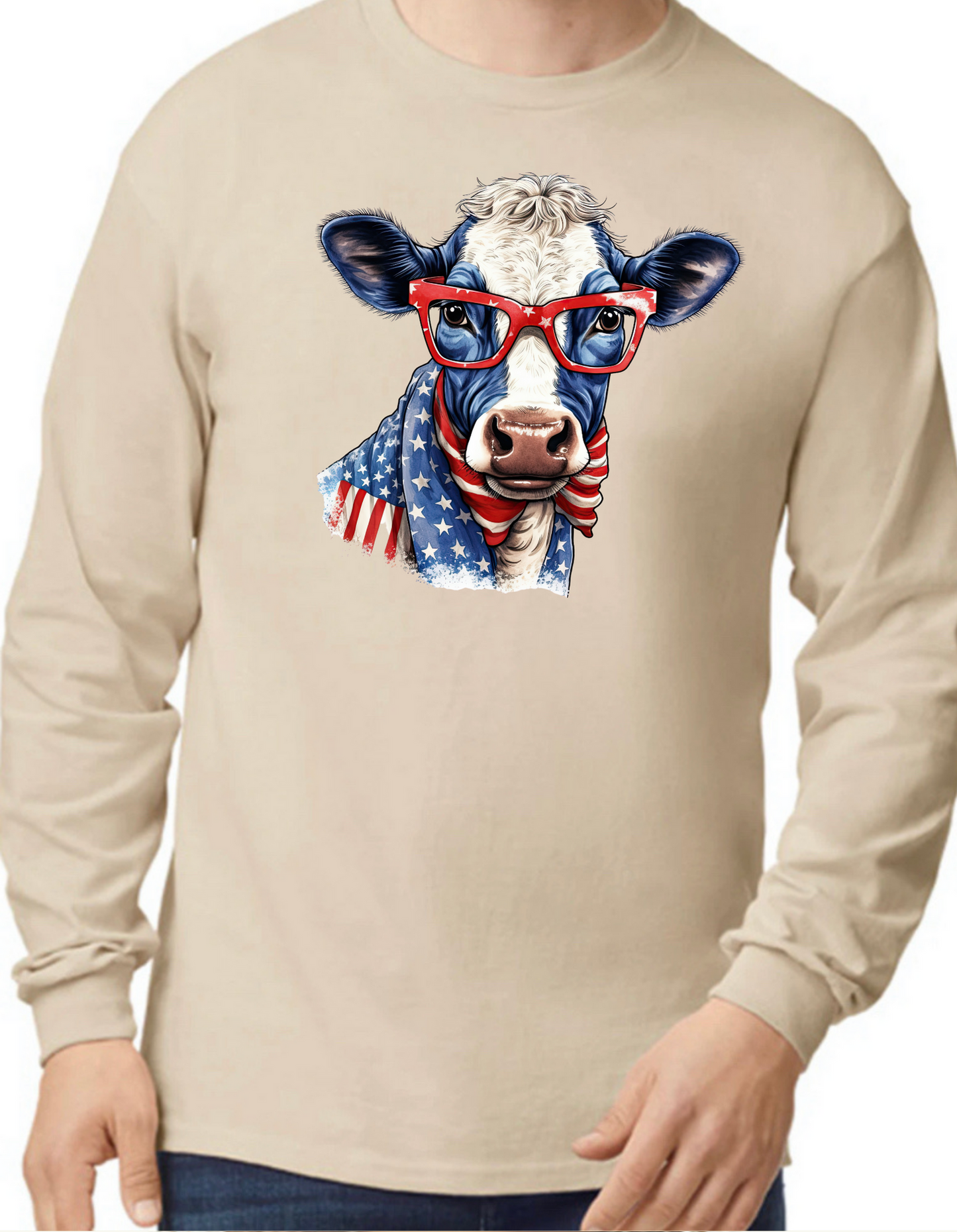 Patriotic Cow Longsleeve