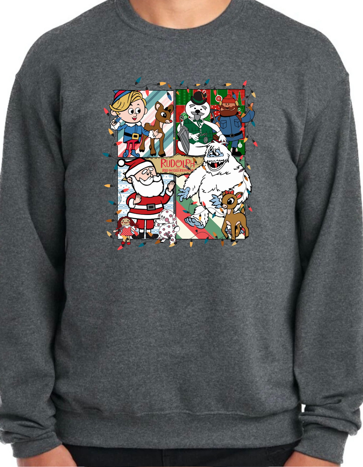 Rudolph the Red Nosed Reindeer Characters Crewneck