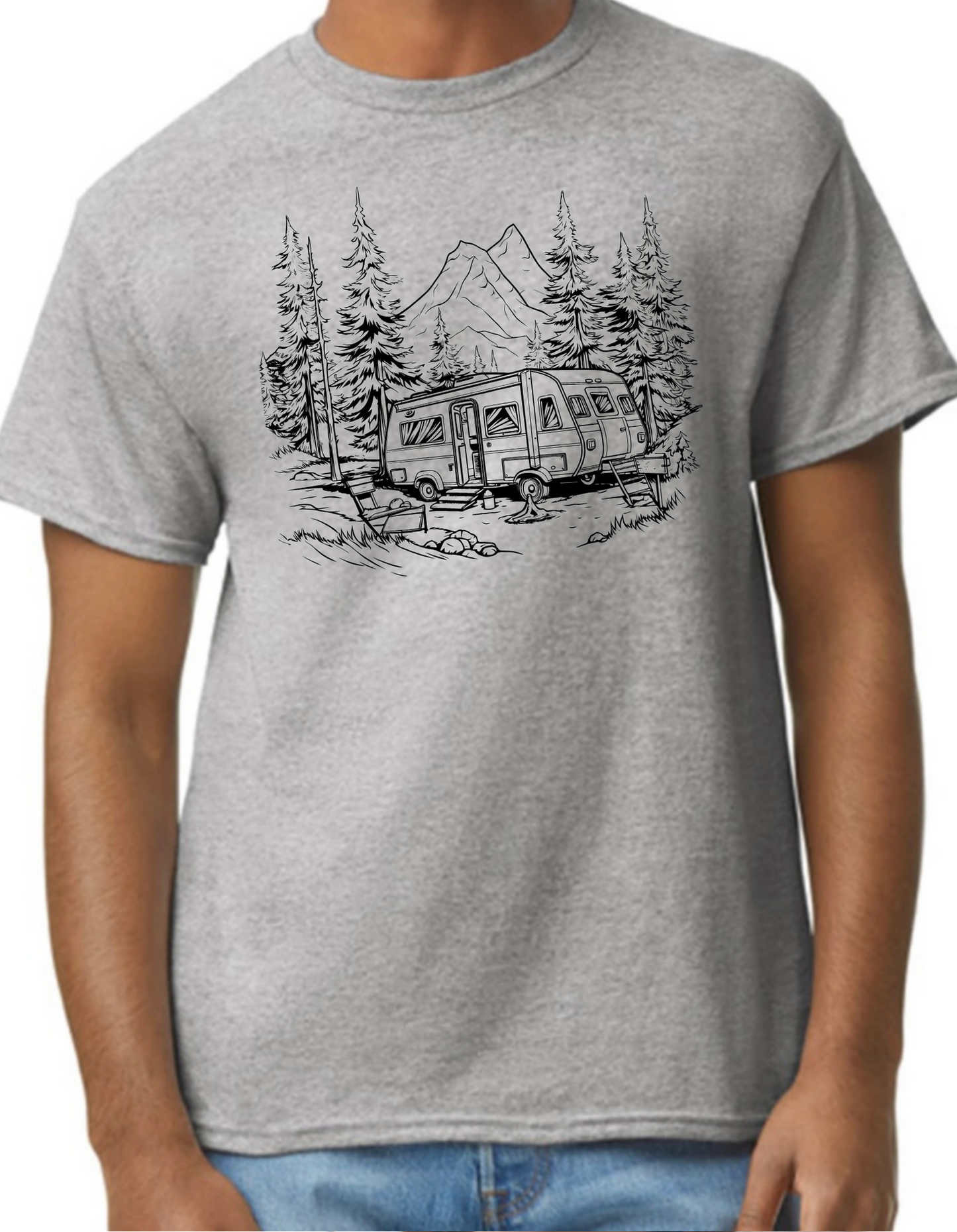 Camping in the Mountains Graphic Tee