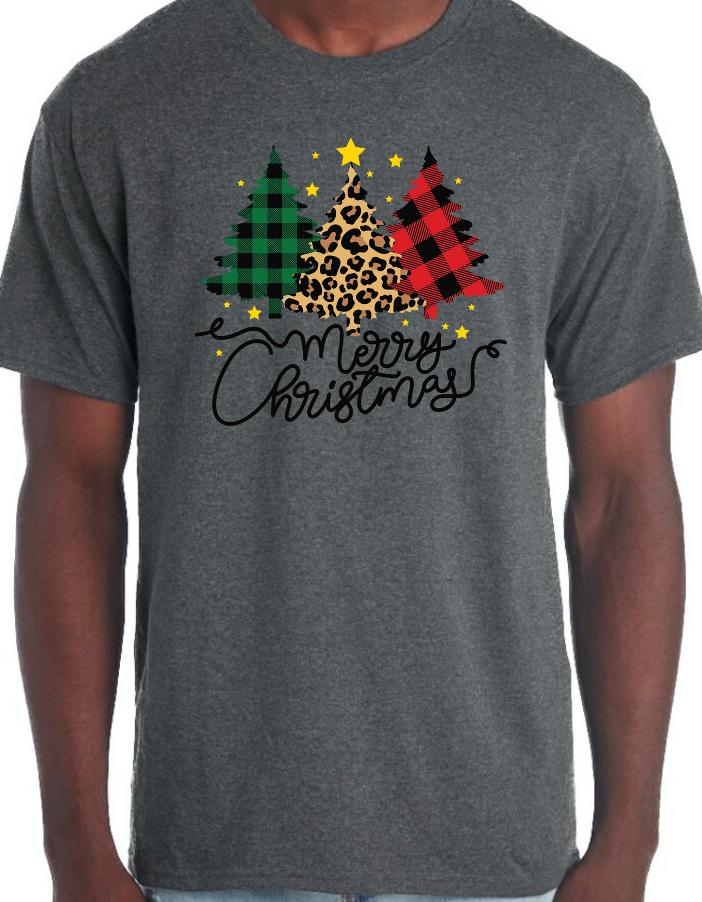 Plaid Christmas Trees Graphic Tee