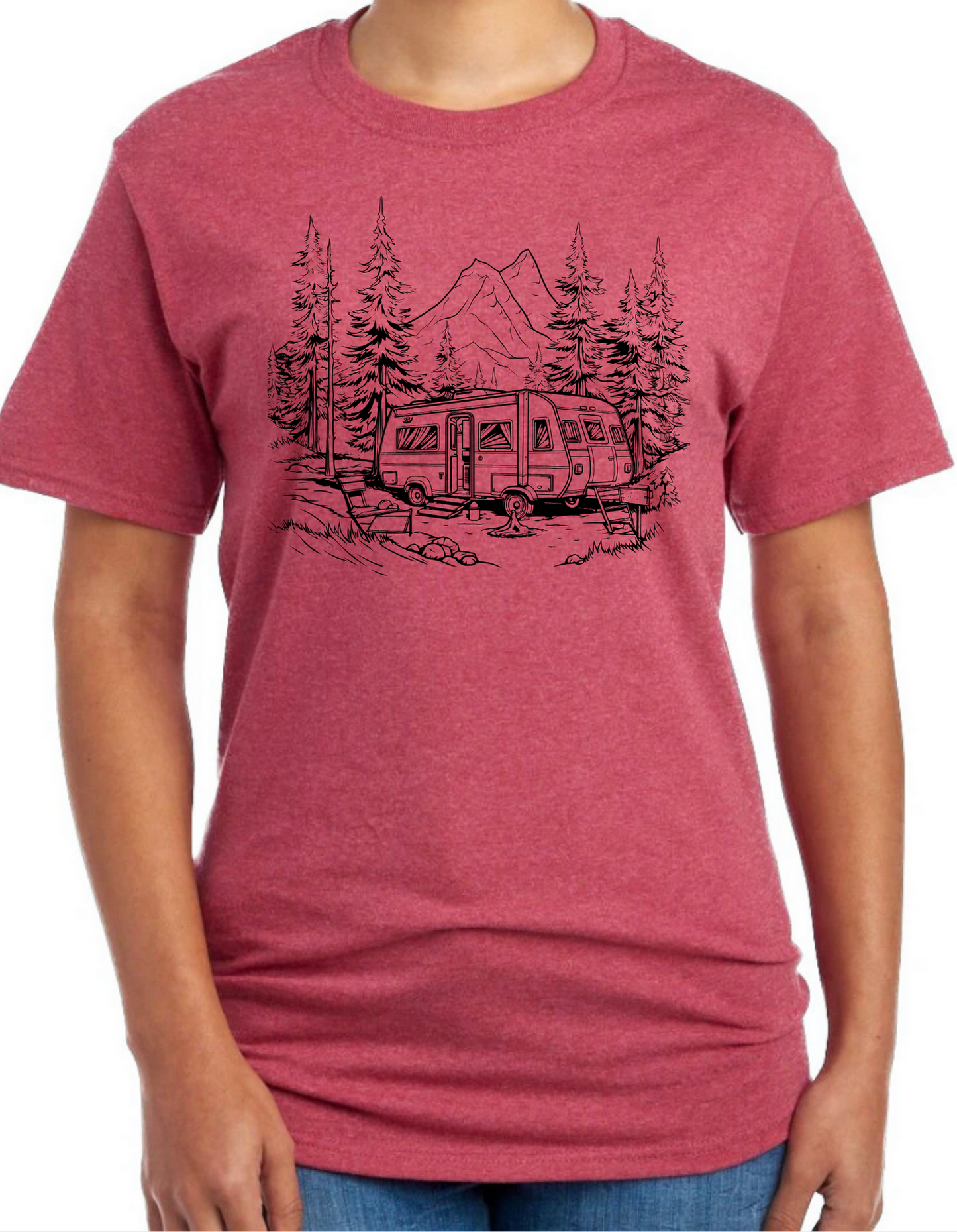 Camping in the Mountains Graphic Tee