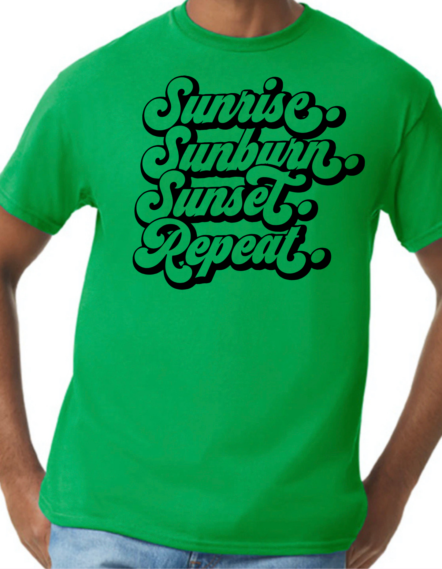 Sunrise. Sunburn. Sunset. Repeat. Graphic Tee