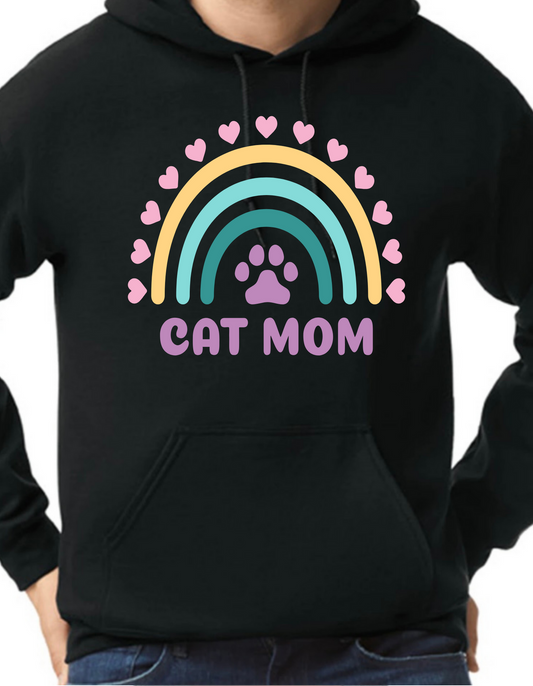Cat Mom Rainbow Hoodie