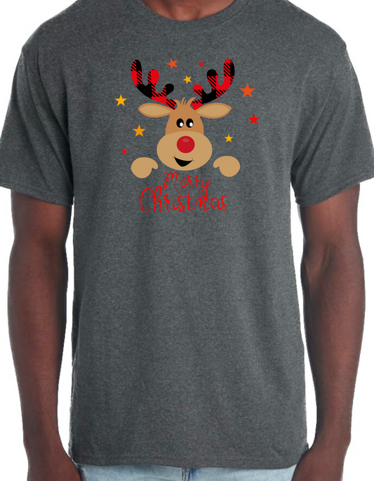 Merry Christmas Reindeer Graphic Tee