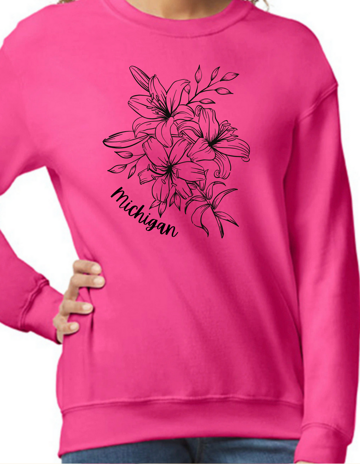 Michigan Hibiscus Crewneck