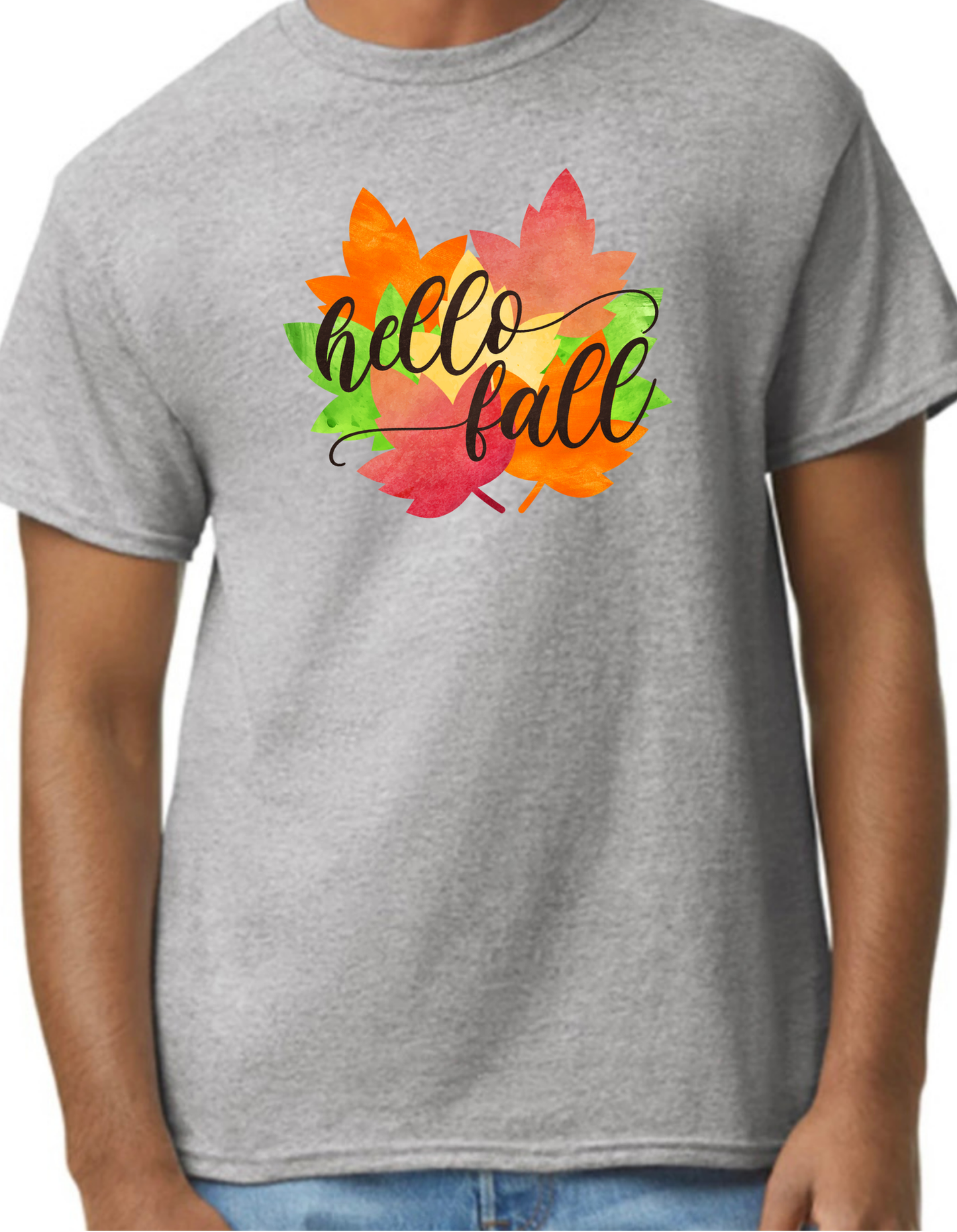 Hello Fall Leaves Graphic Tee