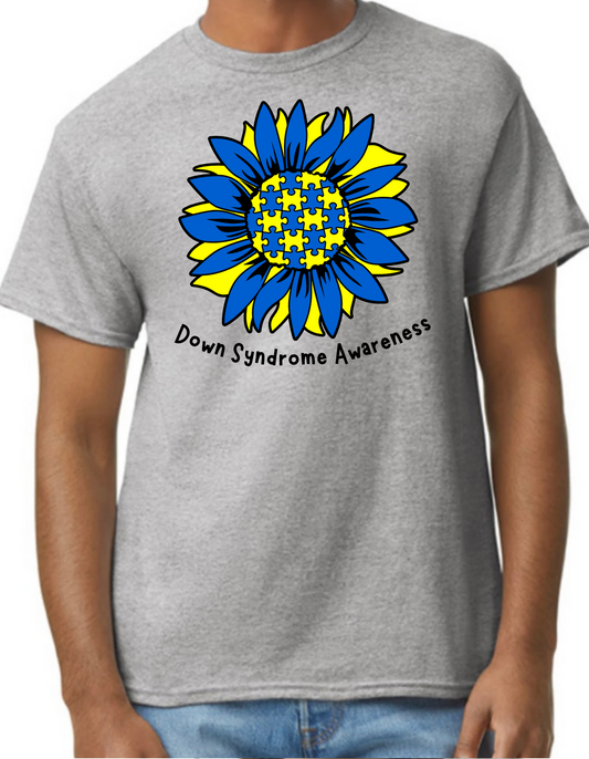 Down Syndrome Awareness Sunflower Graphic Tee