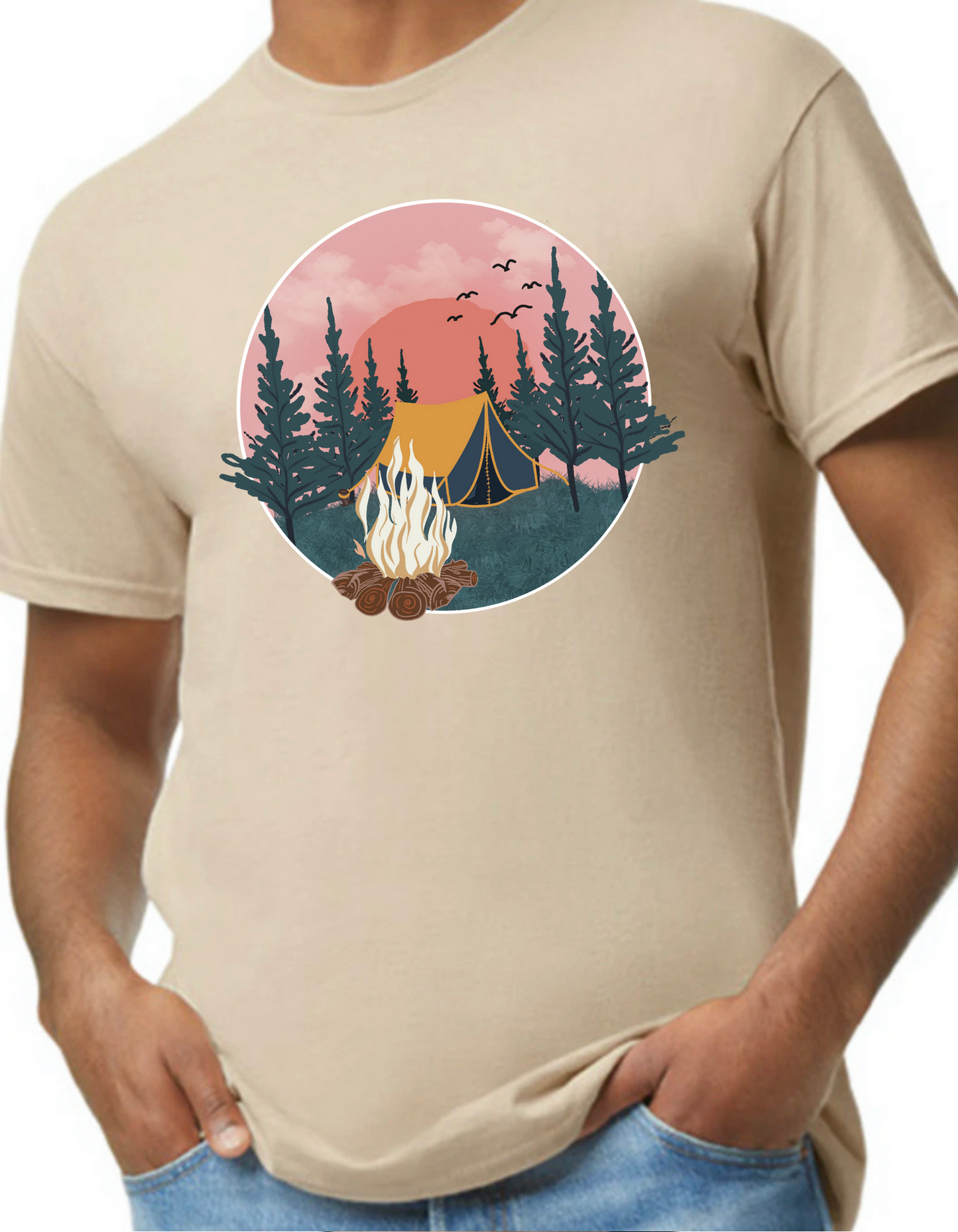 Campfire Sunset Graphic Tee