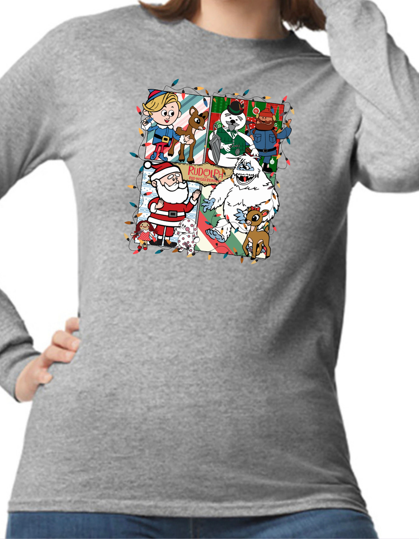 Rudolph the Red Nosed Reindeer Characters Longsleeve