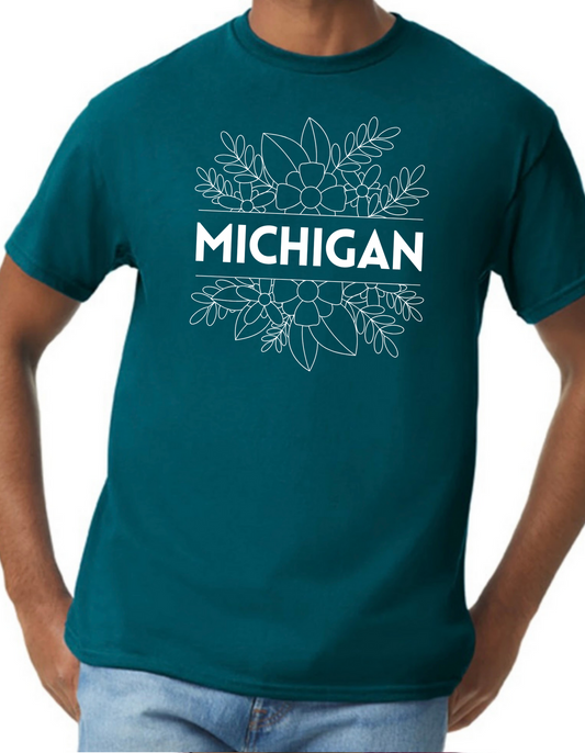 Floral Michigan Graphic Tee