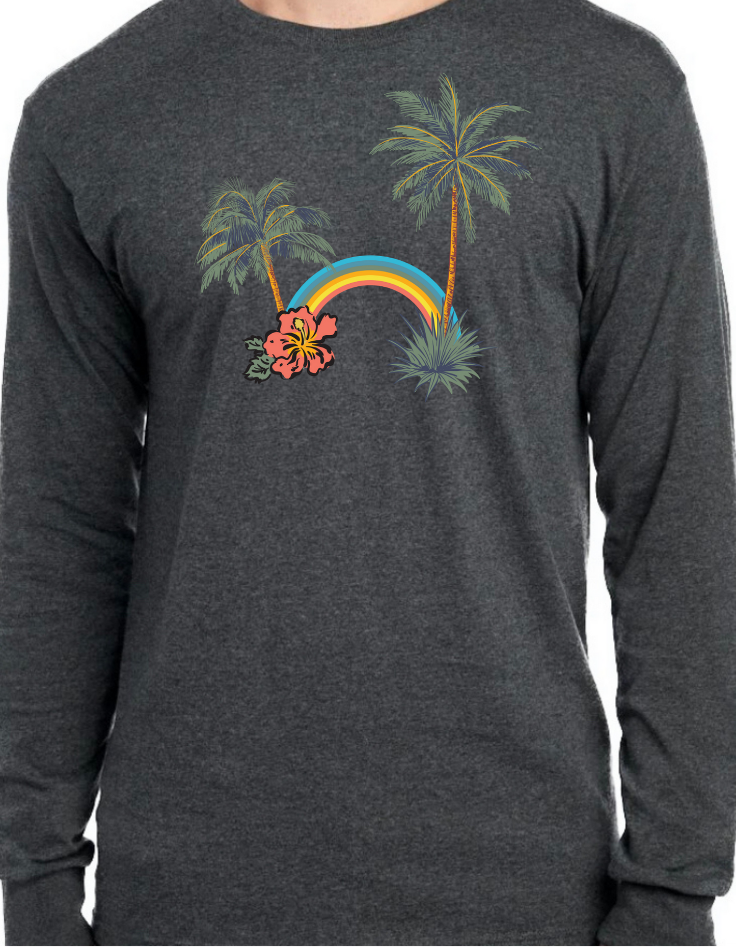 Palm Tree Rainbow Longsleeve