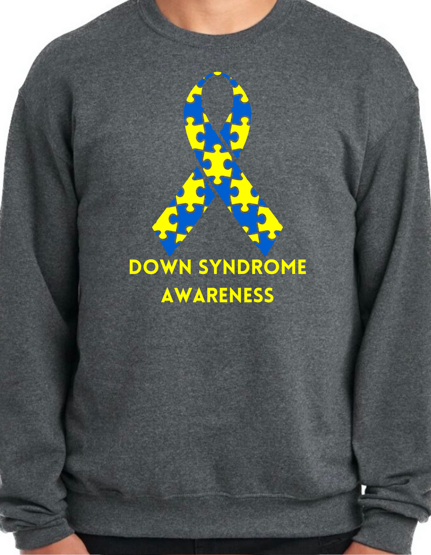 Down Syndrome Awareness Ribbon Crewneck