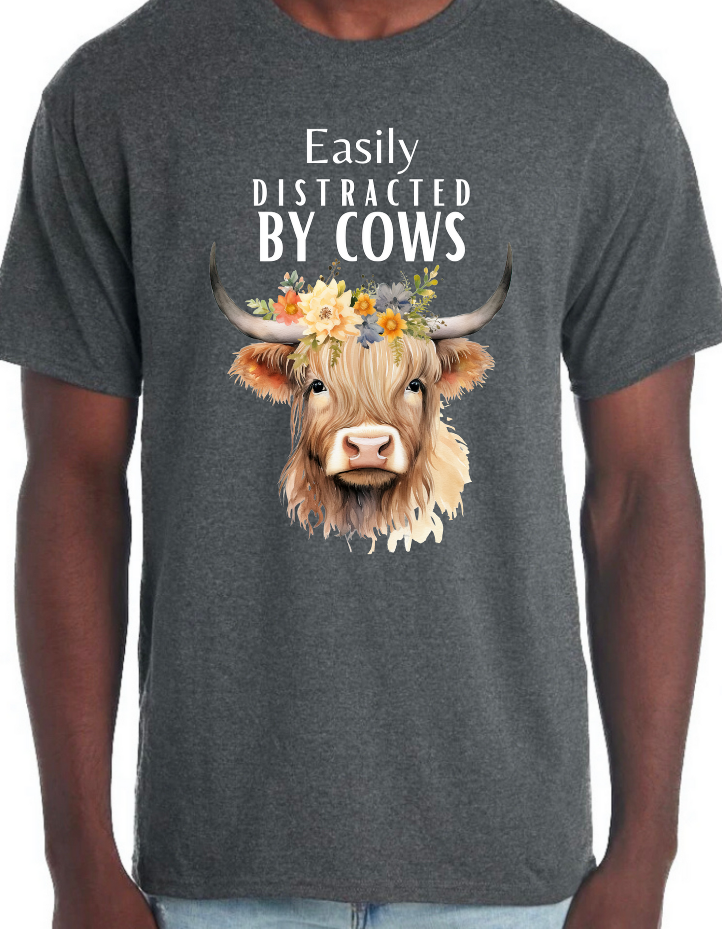 Easily Distracted By Cows Graphic Tee