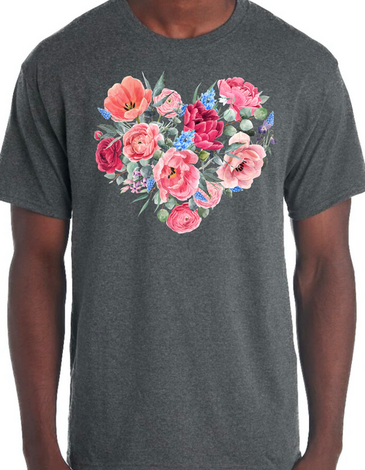 Flower Heart Graphic Tee