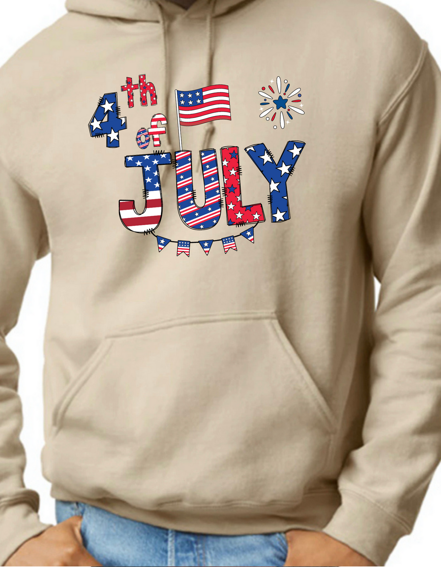 4th of July Banner Hoodie