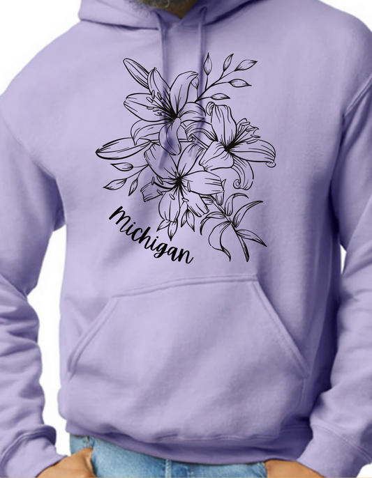 Michigan Hibiscus Hoodie