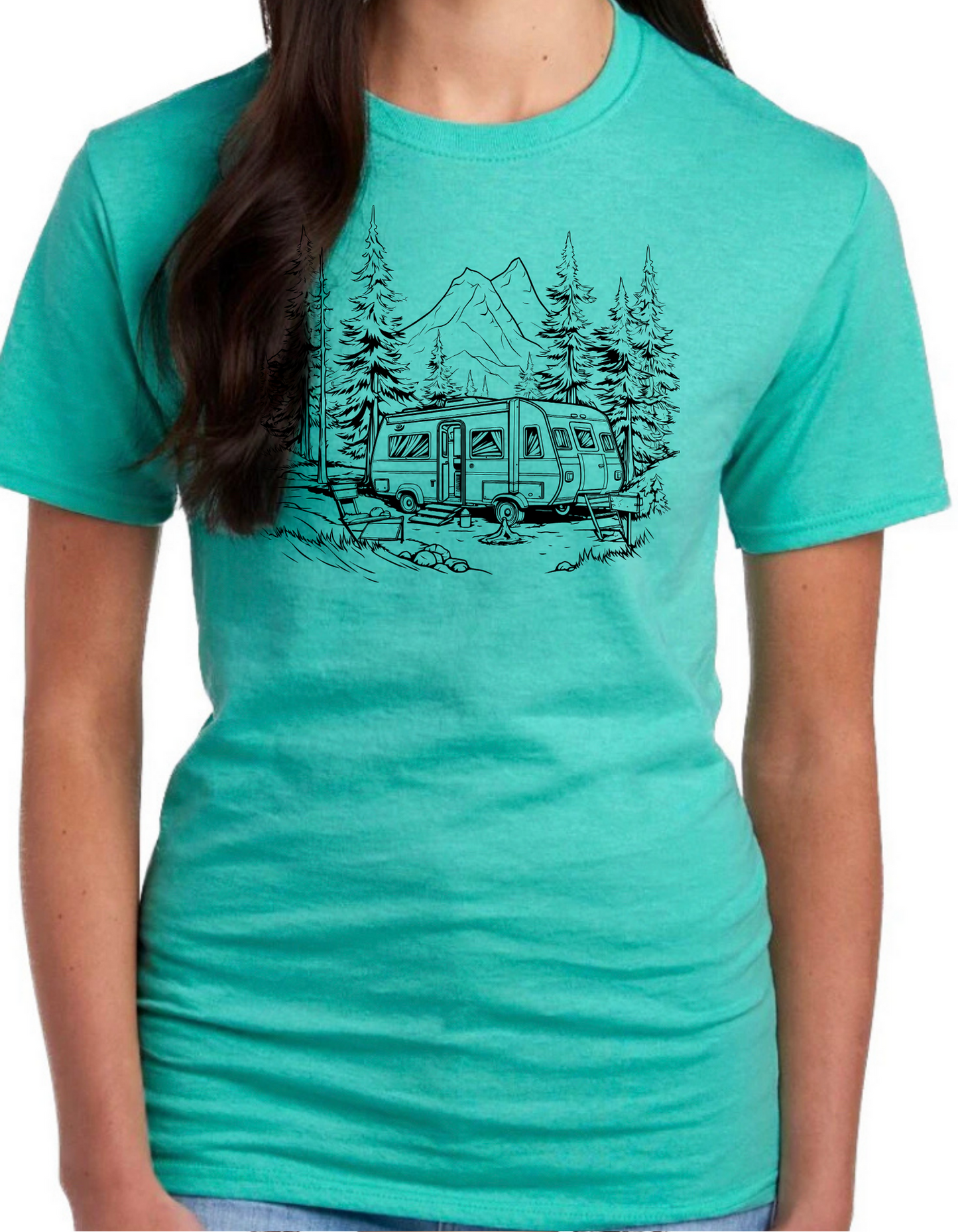 Camping in the Mountains Graphic Tee