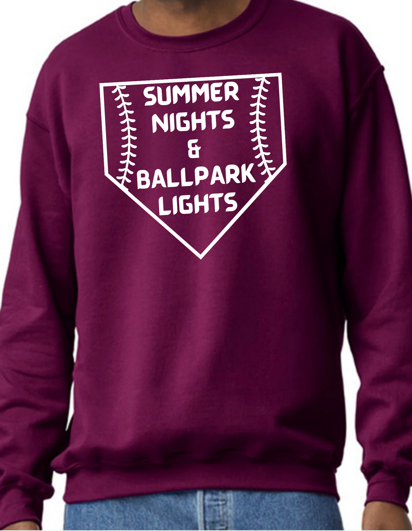 Summer Nights & Ballpark Lights Crewneck