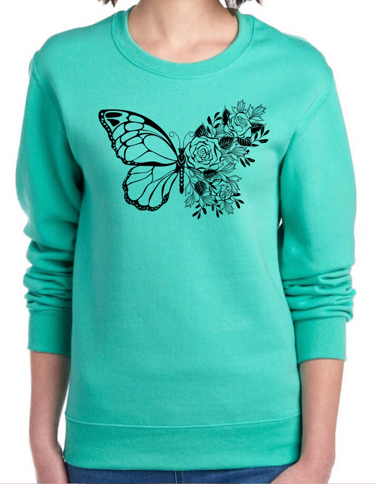 Blooming Butterfly Crewneck