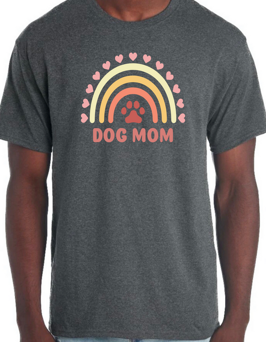 Dog Mom Rainbow Graphic Tee