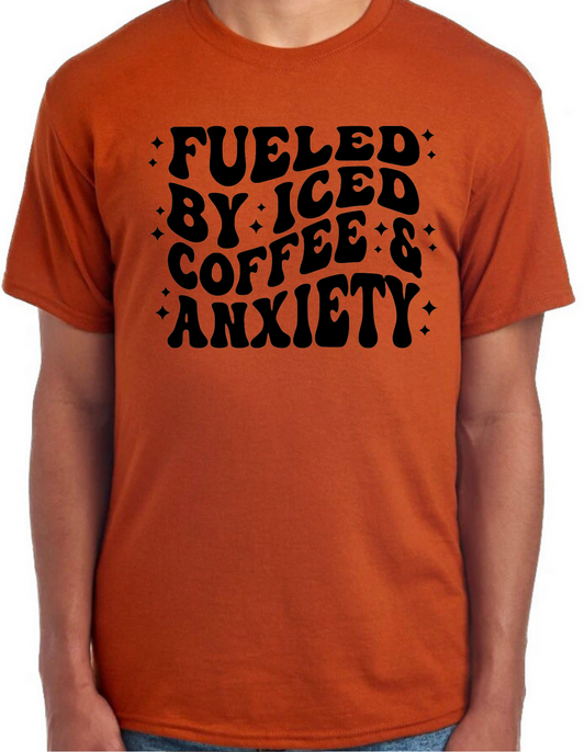 Fueled by Iced Coffee & Anxiety Graphic Tee