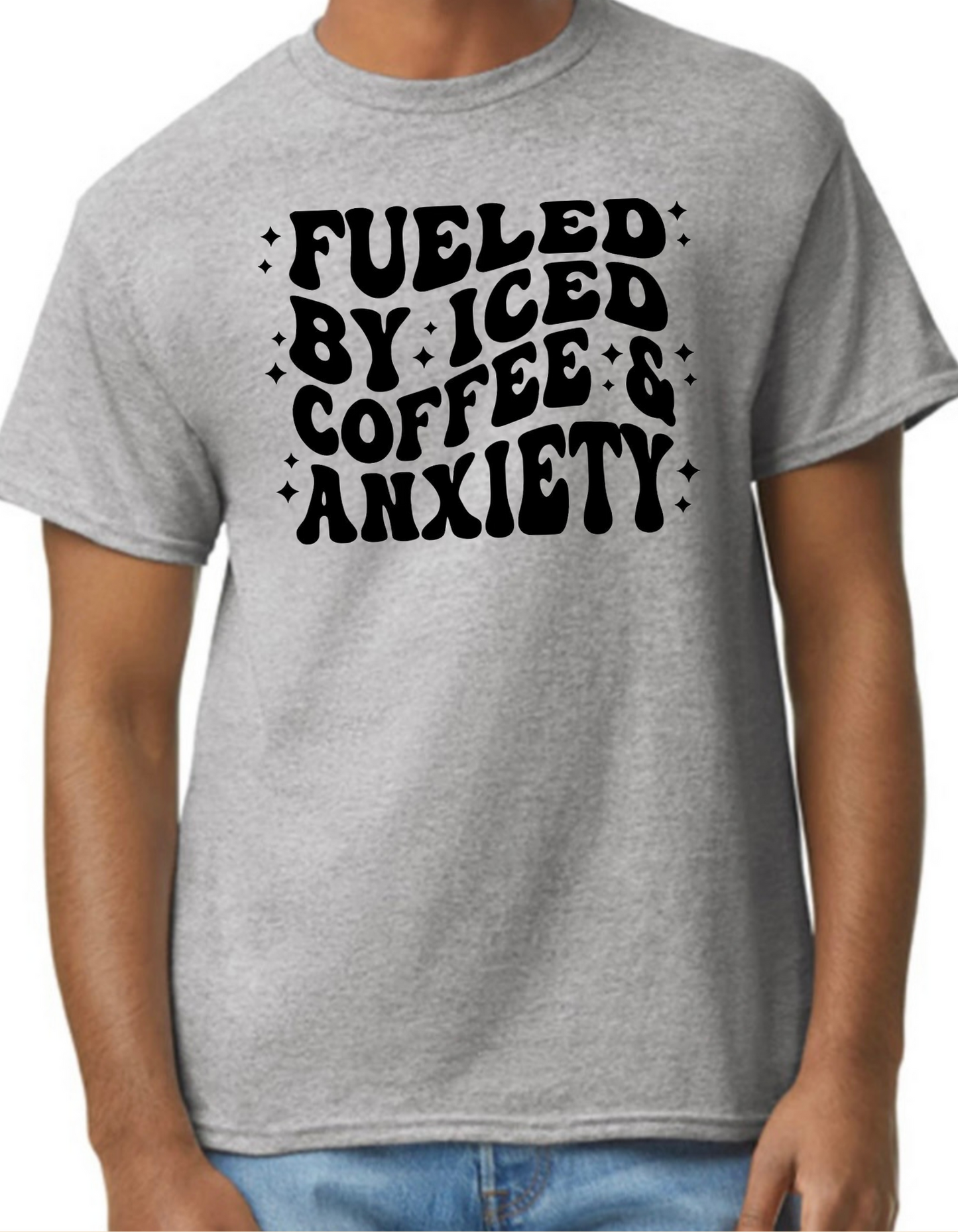 Fueled by Iced Coffee & Anxiety Graphic Tee