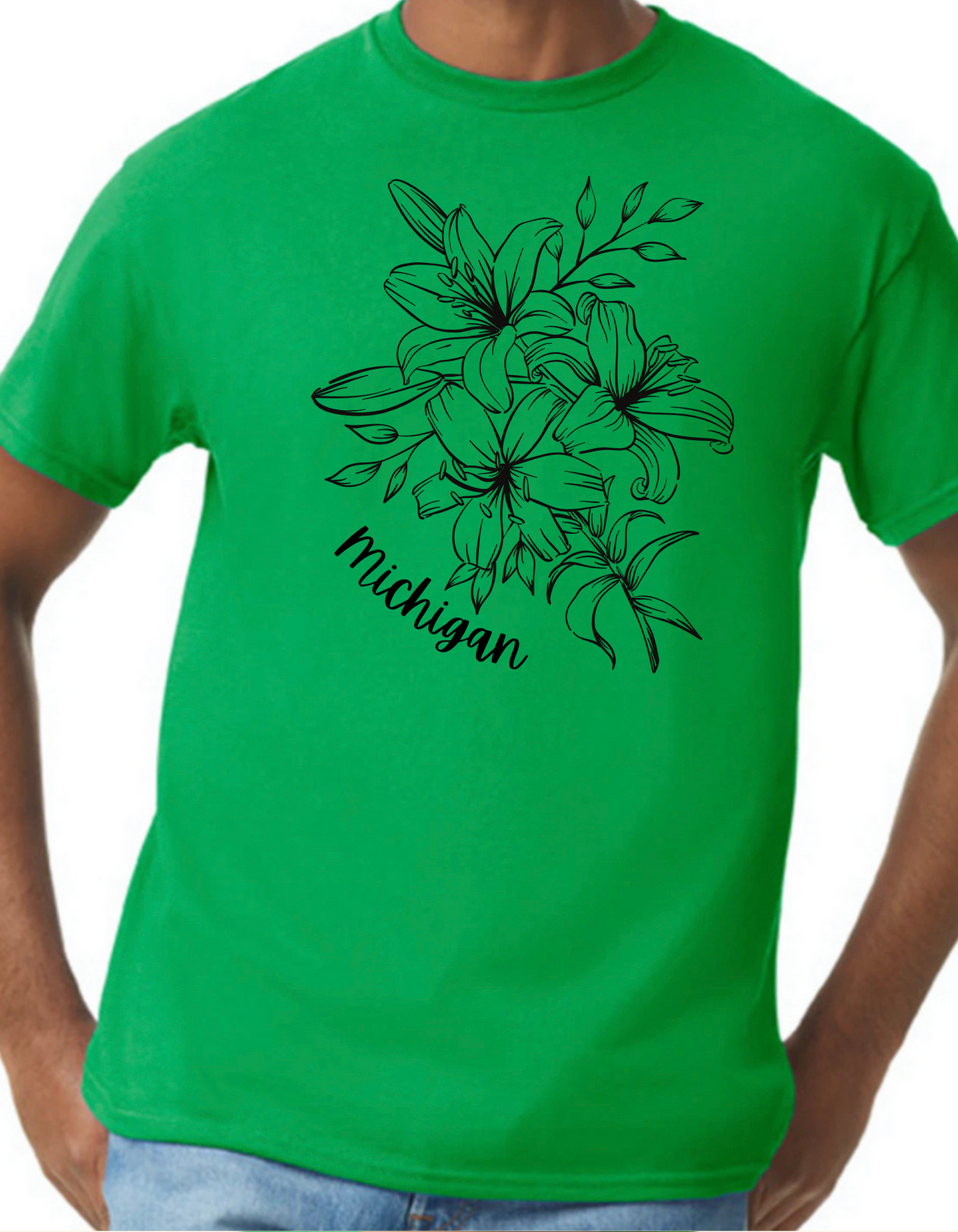 Michigan Hibiscus Graphic Tee